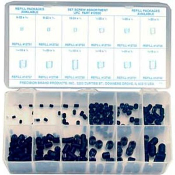 Sarjo Industries Set Screw Assortment, 18-8 Stainless Steel, 385 PCS FK58170